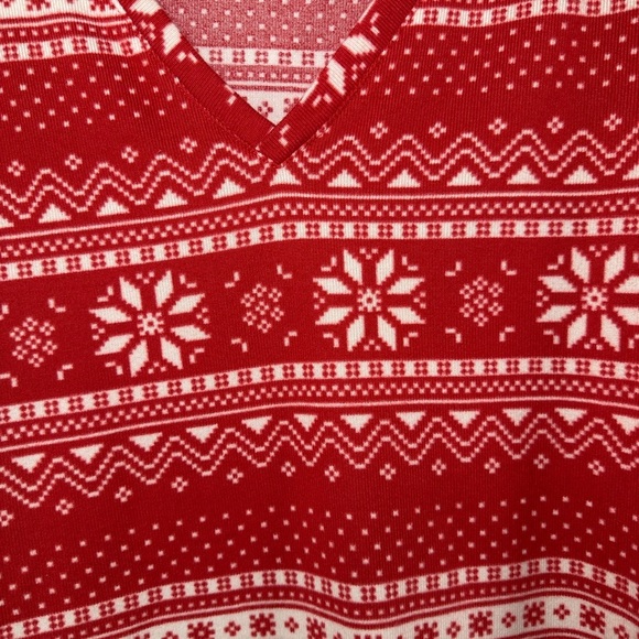 Abound Red Patterned Women's Pajama Set Size M - Picture 3 of 5